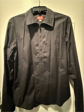 Diesel Black Lightweight Zip Shirt Jacket